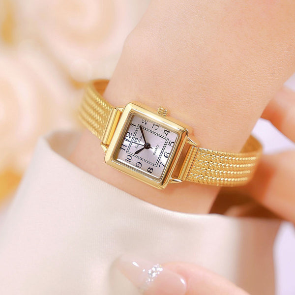 The Square Dial Mesh Bracelet Watch