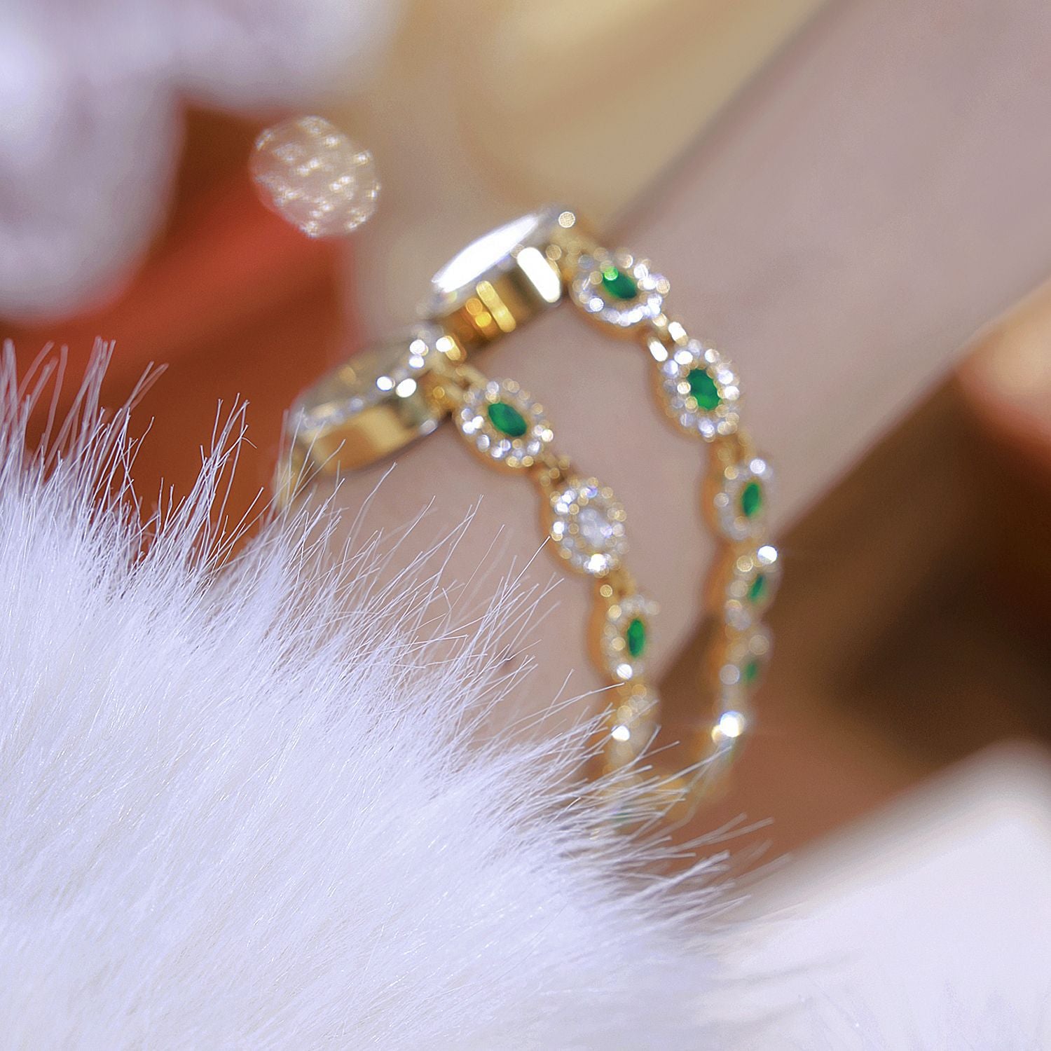 Emerald Gemstone Bracelet