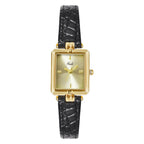 Square Minimal Dial Textured Strap Watch