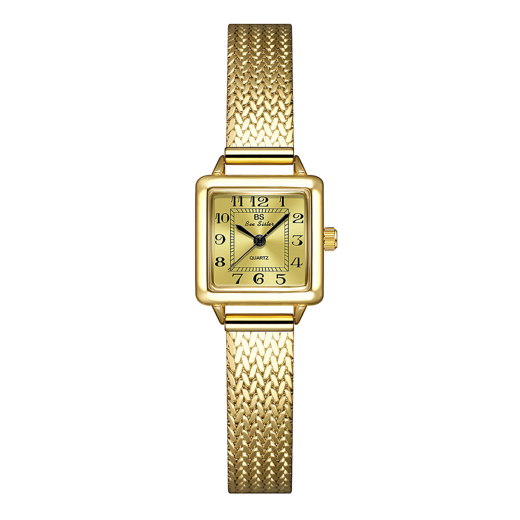 The Square Dial Mesh Bracelet Watch