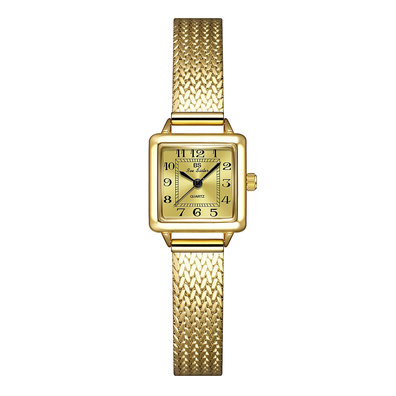 The Square Dial Mesh Bracelet Watch