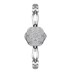 Floral Crystal Dial Link Watch
