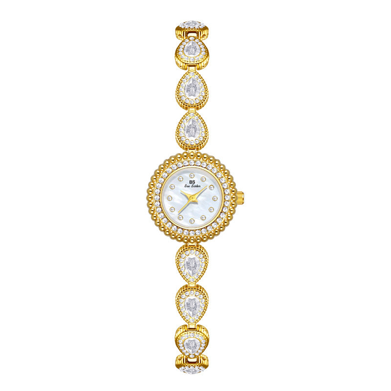 Mother of Pearl Teardrop Gemstone Watch