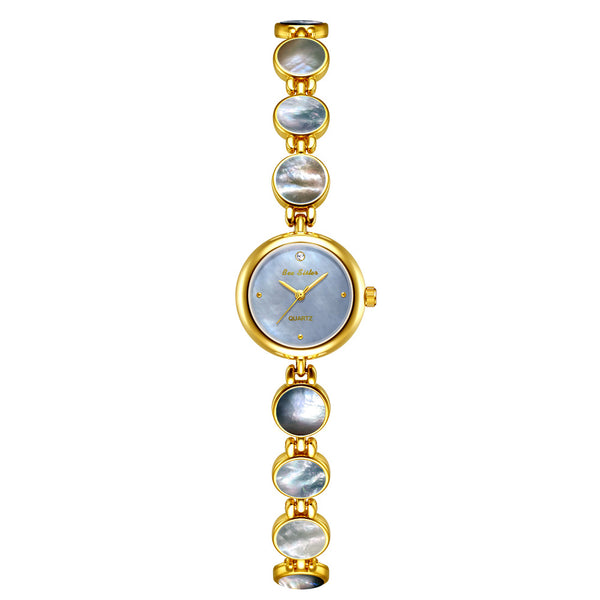 Mother of Pearl Link Bracelet Watch