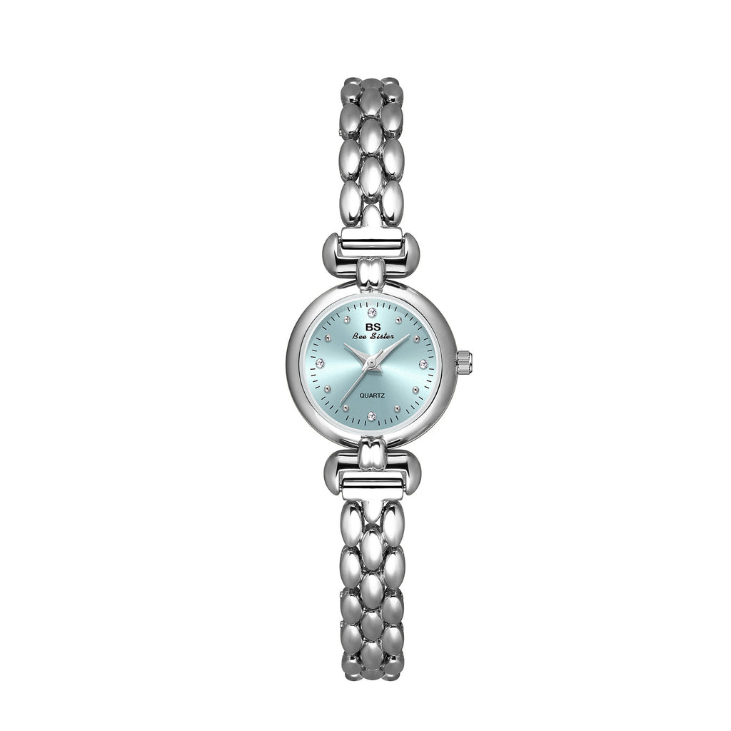 Round Crystal Dial Link Bracelet Watch