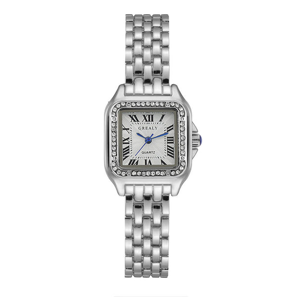 Gold Square Roman Dial Link Watch