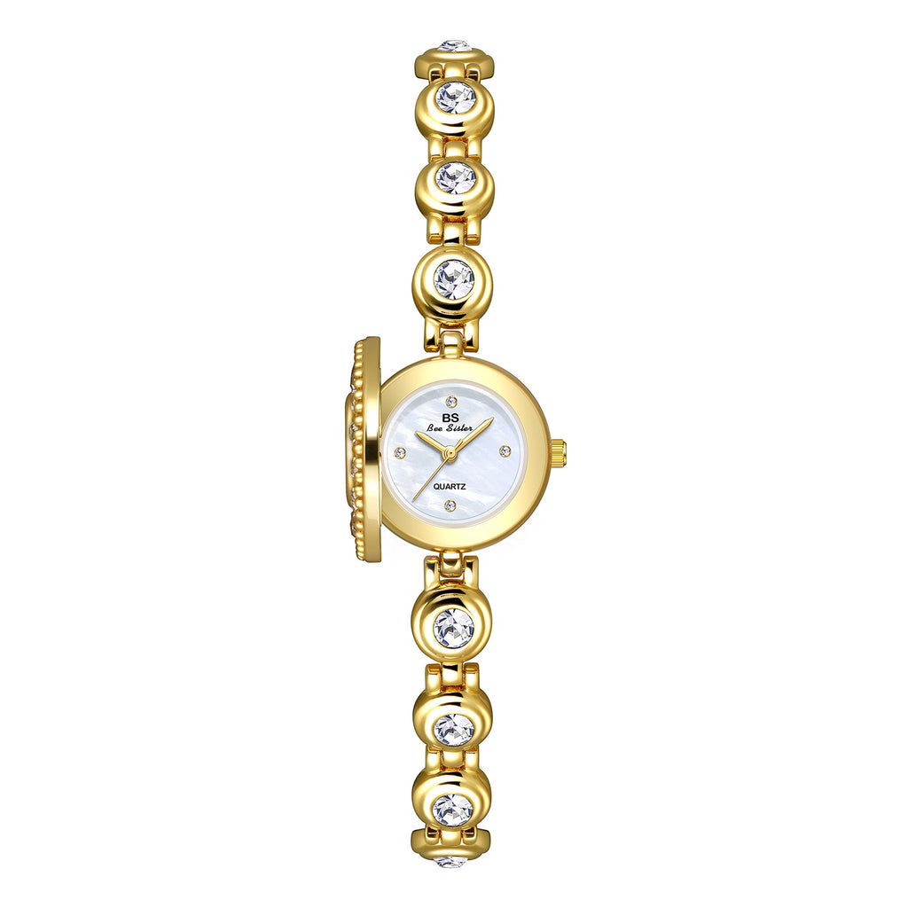 Crystal Accented Dial Link Bracelet Watch