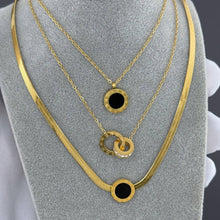 Eternal Roman Interlocking Circle Necklace