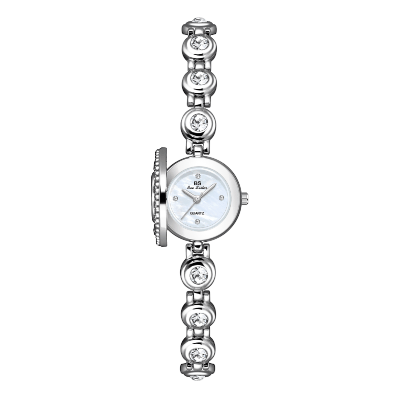 Crystal Accented Dial Link Bracelet Watch