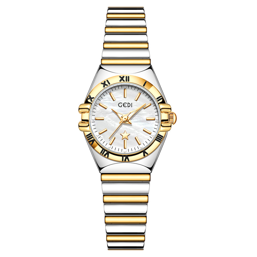 Fluted Bezel Roman Marker Bracelet Watch