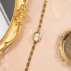 Oval Numeric Dial Link Bracelet Watch