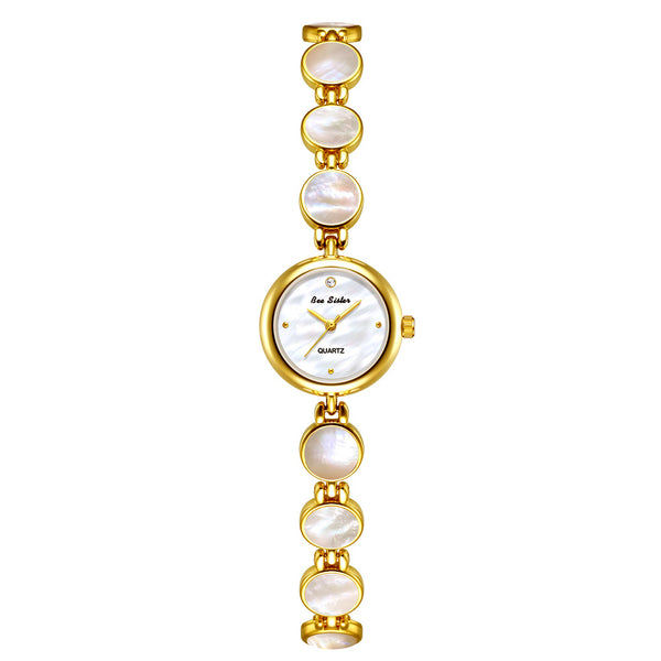 Mother of Pearl Link Bracelet Watch
