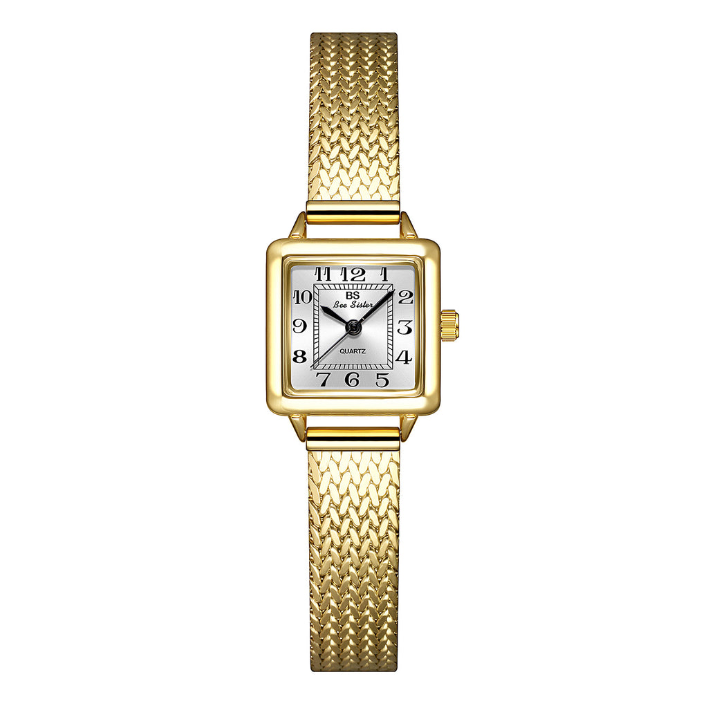 The Square Dial Mesh Bracelet Watch