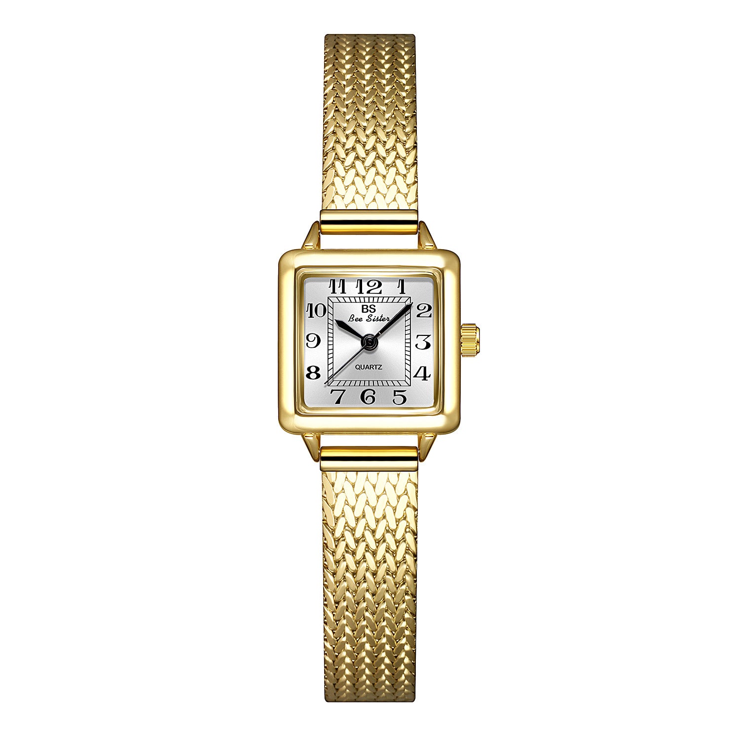 The Square Dial Mesh Bracelet Watch