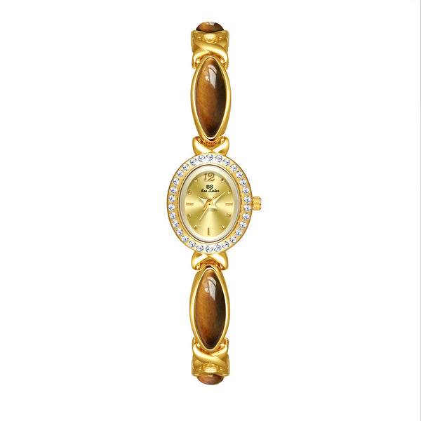 Tiger Eye Oval Watch