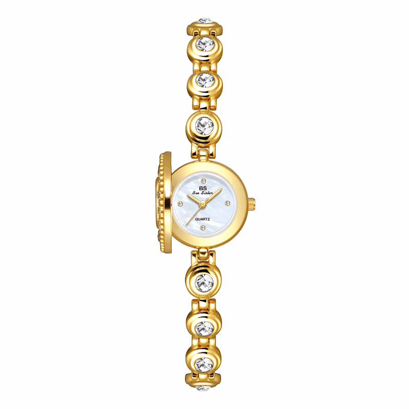 Crystal Accented Dial Link Bracelet Watch