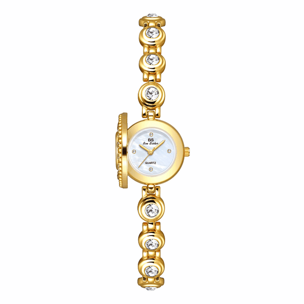 Crystal Accented Dial Link Bracelet Watch