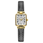 Square Roman Textured Dial Strap Watch