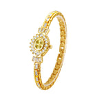Crystal Flower Dial Link Bracelet Watch