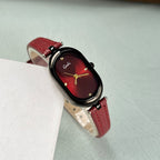 Oval Minimal Dial Slim Strap Watch
