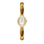 Elegant Roman numeral watch gold brown