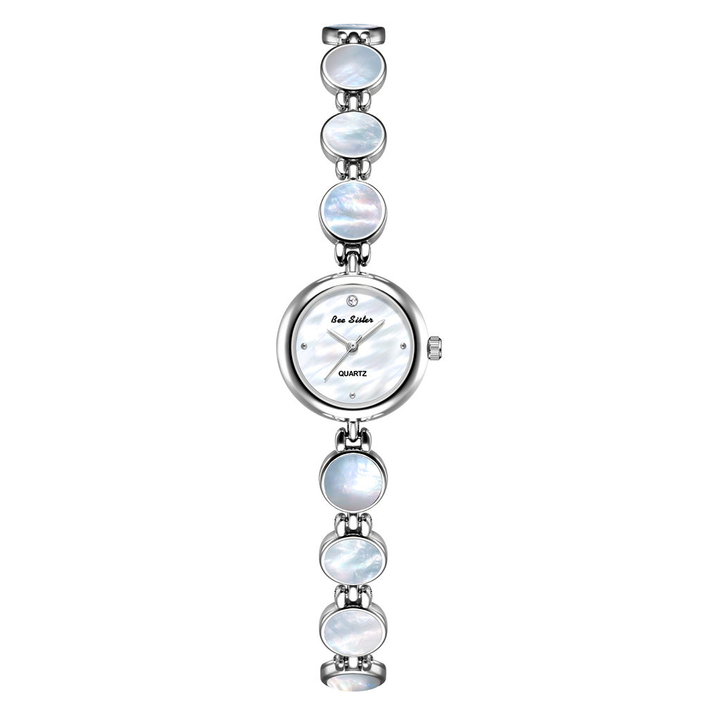Mother of Pearl Link Bracelet Watch