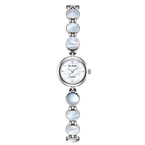 Mother of Pearl Link Bracelet Watch