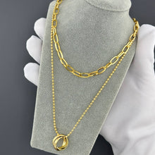 Golden Harmony Double-Layer Necklace