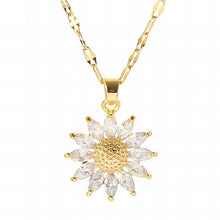 Golden Radiance Daisy Pendant Necklace