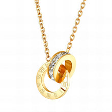 Eternal Roman Interlocking Circle Necklace