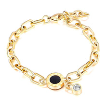 Luna Roman Charm Gold Chain Bracelet