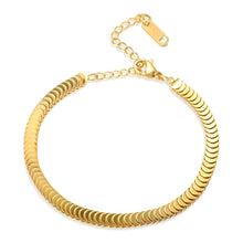 Lustra Golden Disc Chain Bracelet
