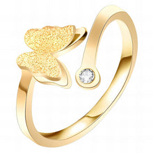 Golden Butterfly Sparkle Ring