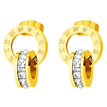 Double Hoop Gold Stud