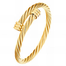 Aurelia Twisted Rope Gold Bangle