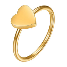 Golden Heart Minimalist Ring
