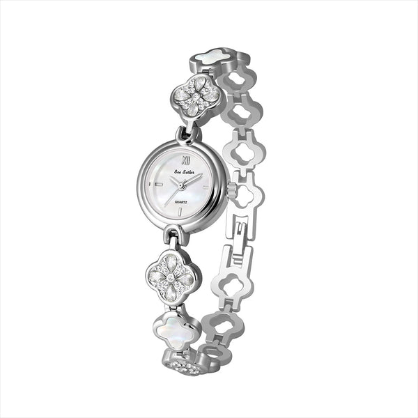 Elegant Floral Design Quartz Watch