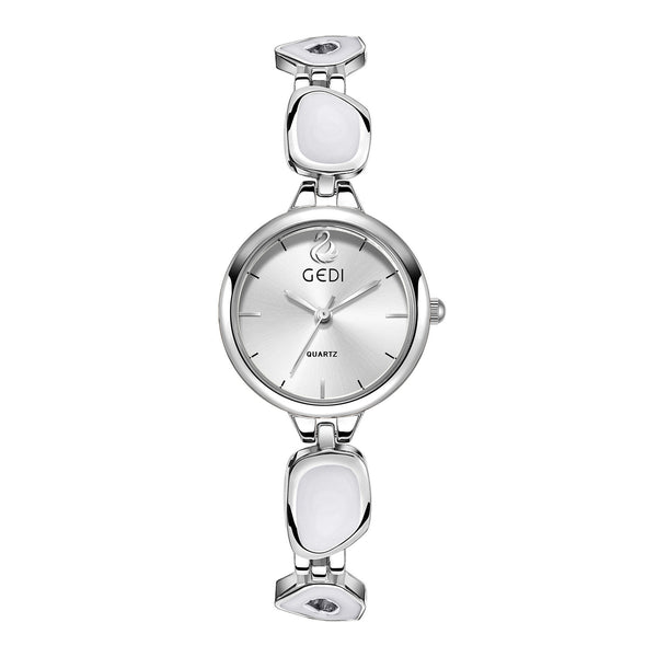 Round Minimal Dial Stone Link Watch