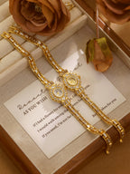 Crystal Flower Dial Link Bracelet Watch