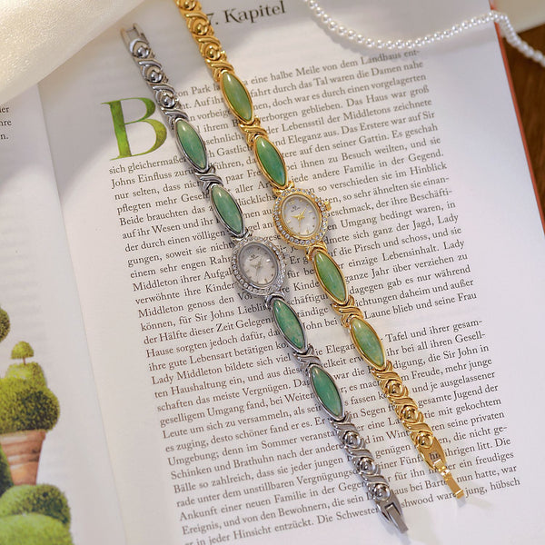 Tiger Eye Oval Watch