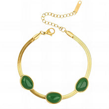Verde Eleganza Gold & Green Stone Bracelet