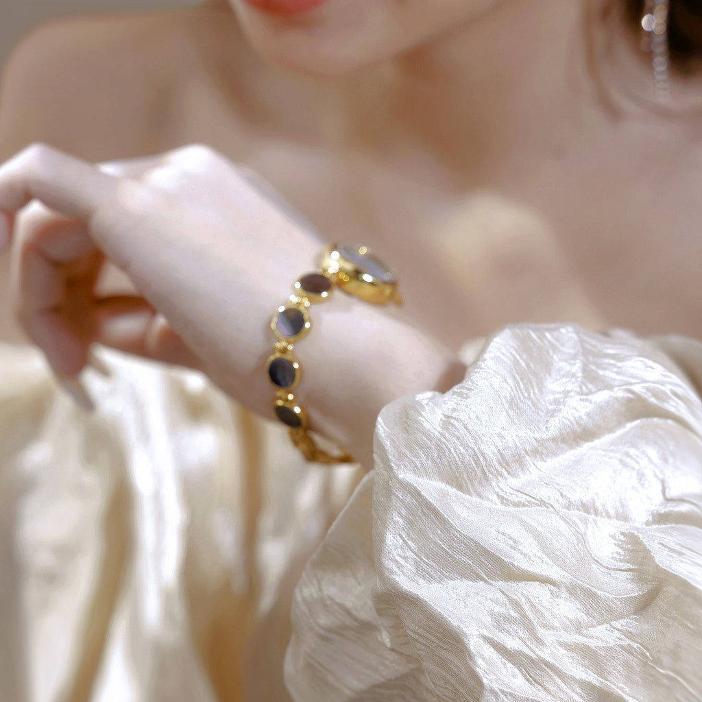 Mother of Pearl Link Bracelet Watch