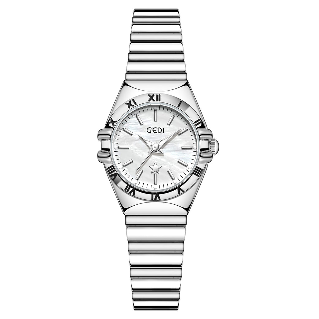 Fluted Bezel Roman Marker Bracelet Watch