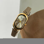 Oval Minimal Dial Slim Strap Watch