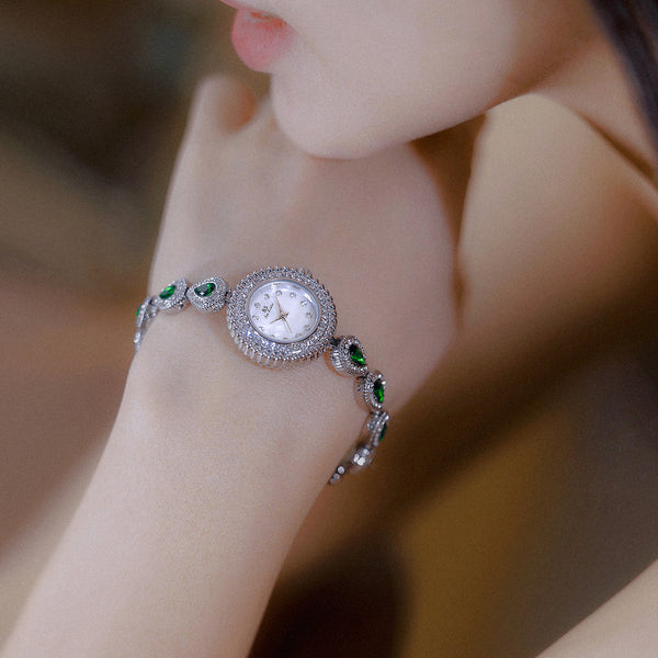Emerald Teardrop Watch