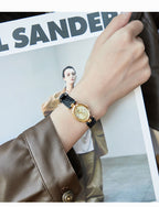 Oval Minimal Dial Classic Strap Watch