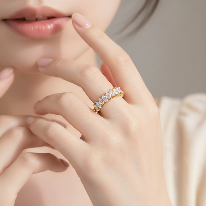 Baguette Zircon Ring