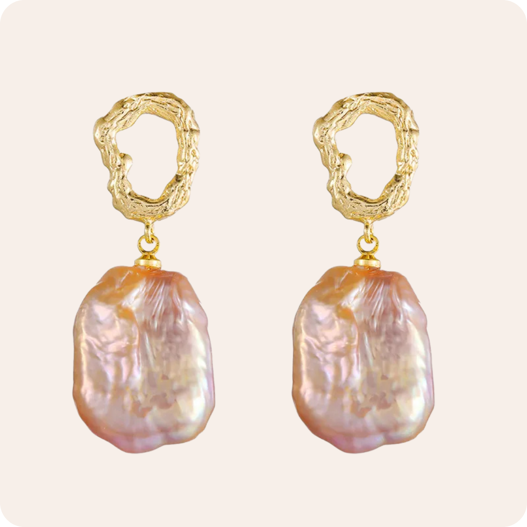 Baroque Pearl Silver Statement Earrings