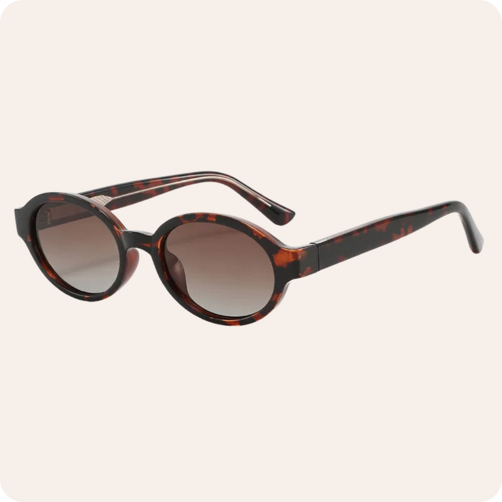Black Oval Frame TAC Sunglasses Women