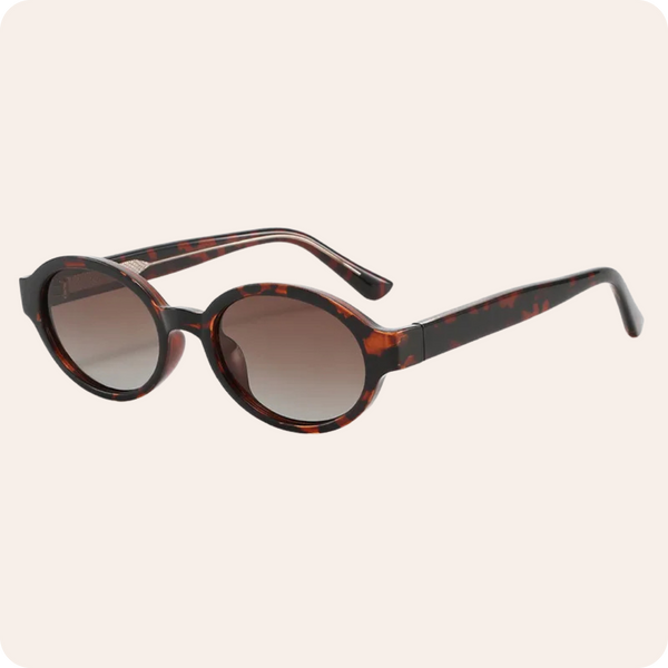 Black Oval Frame TAC Sunglasses Women